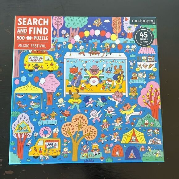 Mudpuppy Music Festival 500 Piece Search and Find Family Puzzle - Picture 1 of 6